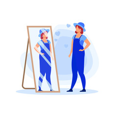 self image flat modern design illustration