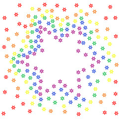 sternenrahmen regenbogenfarben