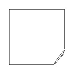 pen  drawing frame - important note design template