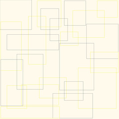 Geometric endless pattern abstract. Squares and rectangles Black yellow and beige colors. Modern stylish texture. 