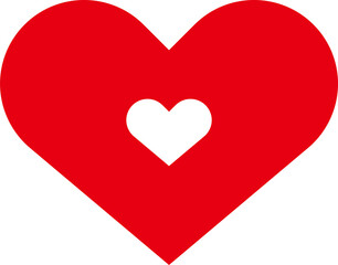 ハートの穴が空いているハートマーク。