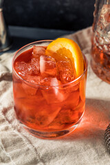 Cold Refreshing Rum Right Hand Negroni Cocktail