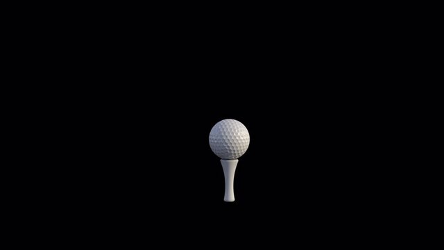 3d render Golf putter and golf ball on a rack with an alpha channel