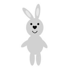 Character cute bunny. The design is suitable for a child theme
