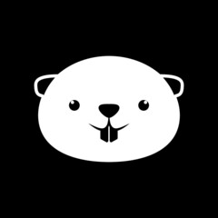 Beaver icon isolated on dark background
