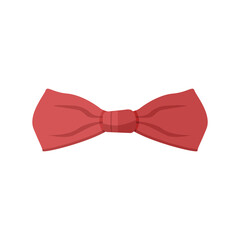 Vector Flat Design Red Bow Tie. Vector illustration