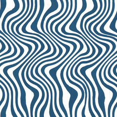 Abstract trendy wavy stripes seamless pattern