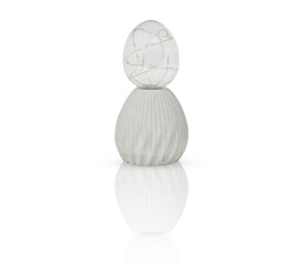 glass table lamp isolated on white background with clipping path