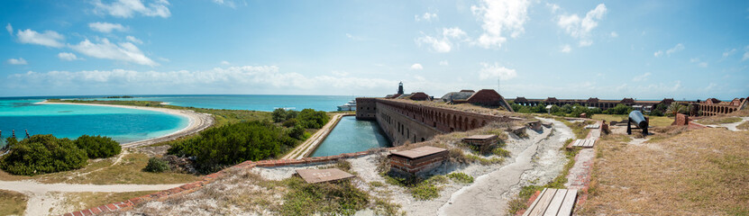 Cannon on the roof of Fort Jefferson, Dry Tortuga Island, Florida