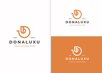 Letter D logo design template