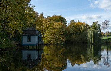 Fototapeta na wymiar Tiny pond near the palais Bad Arolsen