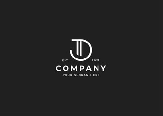 Letter D logo design template