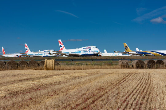 Fields next to the Teruel maintenance airport