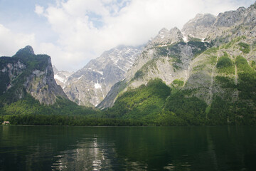 Koenigsee lake in the Bayern Alps, Germany