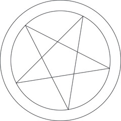 halloween icons pentacle  and magic