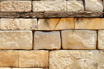 Texture background of ancient bricks wall