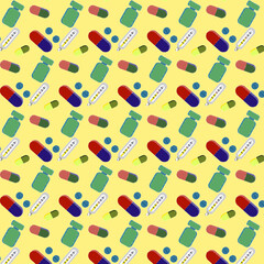 seamless pattern with colorful hearts