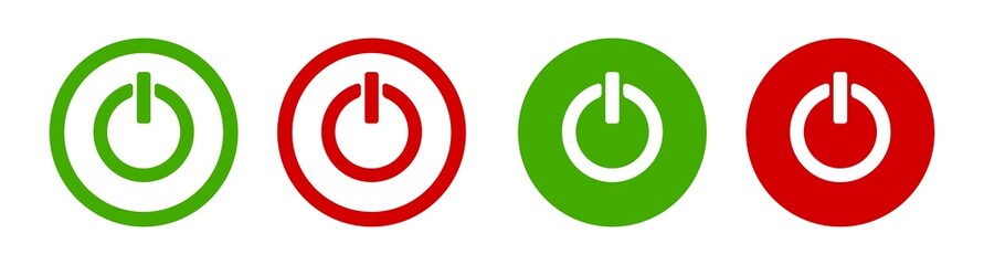On-off icon icon set. turn off  buttons, power off. Vector illustration.