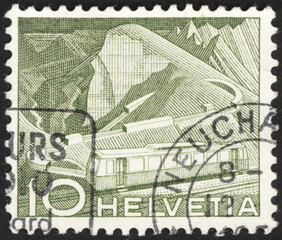 Postage stamps of the Helvetia. Stamp printed in the Helvetia. Stamp printed by Helvetia.