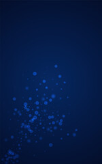 White Confetti Vector Blue Background. Abstract