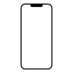 Smartphone blank screen, phone mockup. Template for infographics or presentation UI design interface