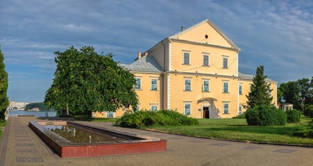 Historical castle on the embankment of Ternopil, Ukraine