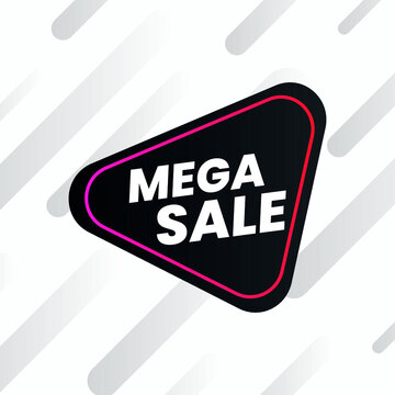 mega sale black red and white post