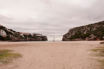 Beach in Cala Turqueta in Menorca - Spain. - obrazy, fototapety, plakaty