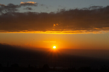 sunrise at a mountain 