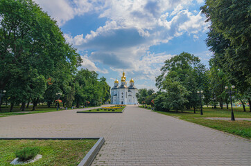 St. Catherine's Church in Chernihiv is the most significant monument in Ukraine of the style of the Ukrainian (Cossack) revival of the 17th-18th centuries