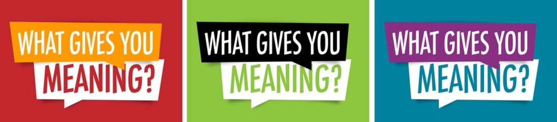 What gives you meaning ?	