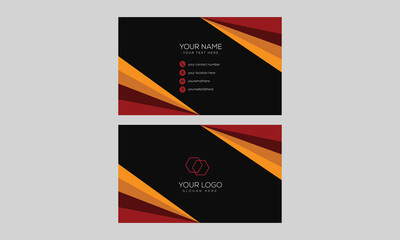 Modern simple light business card vector design template
