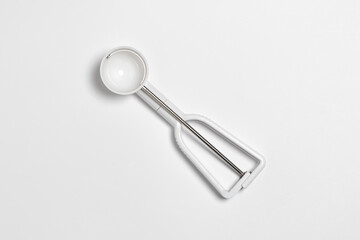 Ice cream scoop isolated on white background.High resolution photo.Mock up