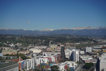 view to mountain from the top of the city