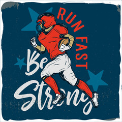 Rugby player with a bat, t-shirt design