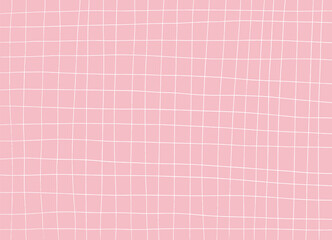 Modern pink grid background. Vector hand drawn texture backdrop.	
