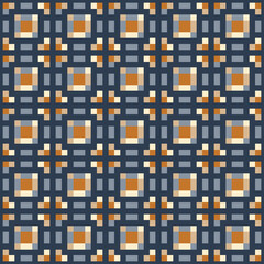 Abstract geometric pattern of squares. Seamless mosaic and tile. Vector illustration