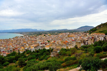 Fototapeta na wymiar panorama of Castellammare del golfo Sicily Italy