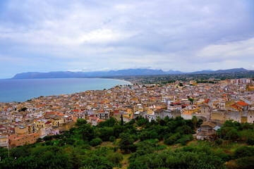 Fototapeta na wymiar panorama of Castellammare del golfo Sicily Italy