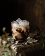rustic iced coffee