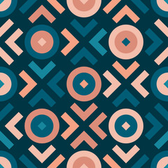 Obraz premium Abstract seamless geometric pattern of rhombuses and diagonals. Vector illustration