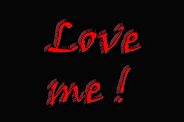 Obraz premium love me tag label with black background 