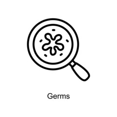 Germs vector outline icon. Illustration style EPS 10 file format