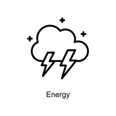 Energy vector outline icon. Illustration style EPS 10 file format