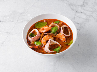 thai cuisine soup on a white background