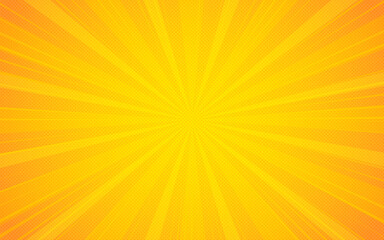 Naklejka premium Yellow comic burst background