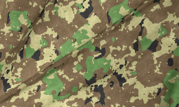Camouflage Fabric Texture Background with Vibrant Contrast.