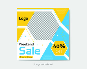 Fashion sale social media post design template bundle. Anyone can use this design easily. elegant sale and discount promo