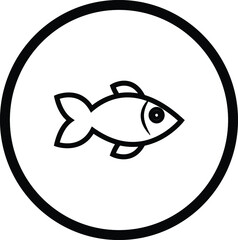 Obraz premium fish icon vector. fish icon glyph style design