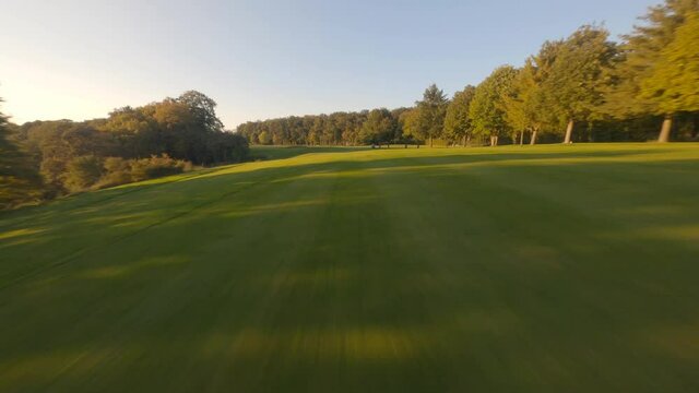 lovely fpv shot from a golf court